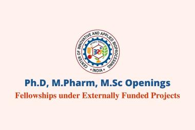 Vacancy for Ph.D, M.Pharm, M.Sc at CIAB
