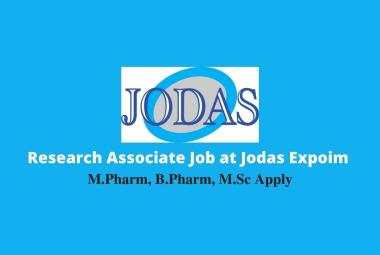 Walk in for Research Associate at Jodas Expoim
