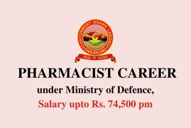 Career for Pharmacist under Ministry of Defence
