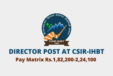 CSIR-IHBT invites applications for post of Director