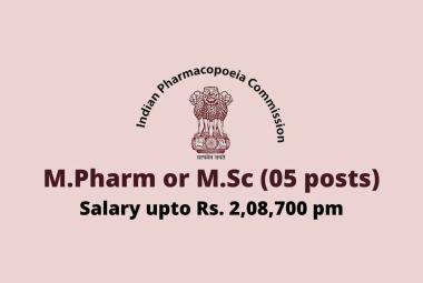 Job for M.Pharm or M.Sc at IPC