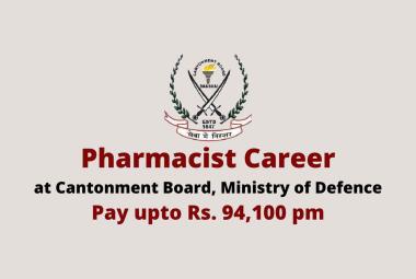 Pharmacist Job at Cantonment Board