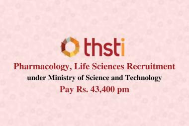 THSTI Pharmacology, Life Sciences Recruitment