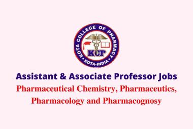 Career for Assistant & Associate Professor at Kota College of Pharmacy