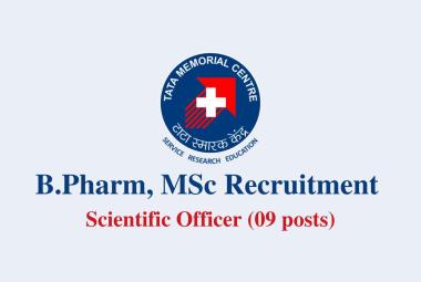 Job for B.Pharm, MSc as Scientific Officer at Tata Memorial Centre