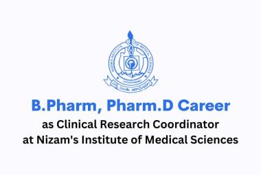 Job for B.Pharm, Pharm.D as Clinical Research Coordinator at NIMS