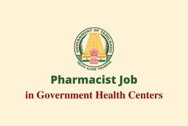 Job for Pharmacist in Government Health Centers
