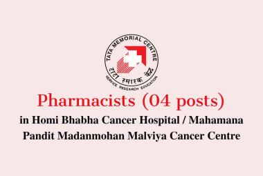 Job for Pharmacists at Tata Memorial Centre