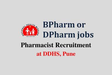 Online applications are invited for post of Pharmacist at DDHS