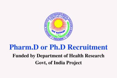 Pharm.D or Ph.D Recruitment at JIPMER
