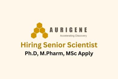 Aurigene Hiring Senior Scientist