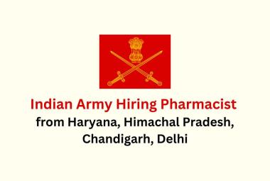 Indian Army Hiring Pharmacist