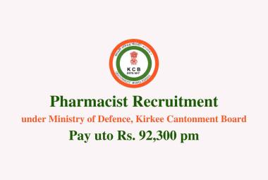 Job for Pharmacist under Ministry of Defence