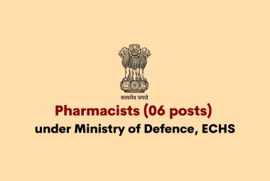 Job for Pharmacists under Ministry of Defence