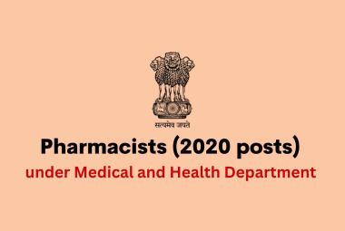Opening for Pharmacists under Medical and Health Department 