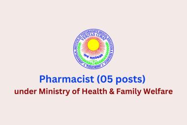 Vacancy for Pharmacist under Ministry of Health & Family Welfare, JIPMER