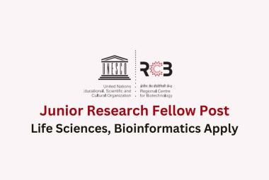 Applications are invited for a post of JRF at Regional Centre for Biotechnology