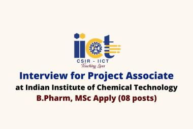  IICT is conducting Walk-in-Interview for Project Associate