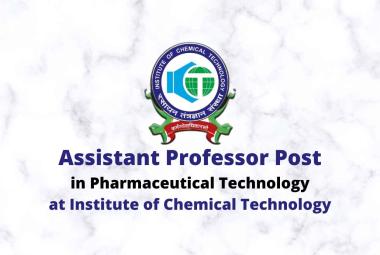 Job for Assistant Professor at Institute of Chemical Technology