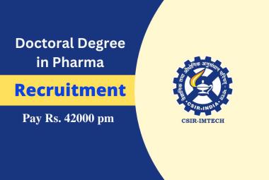 Job for Doctoral Degree in Pharma at IMTech