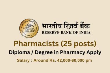 Opportunity for Pharmacist to Join Reserve Bank of India