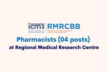 Job for Pharmacists at Regional Medical Research Centre