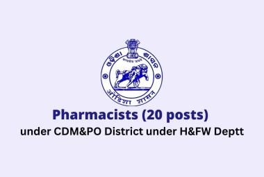 Job for Pharmacists under CDM&PHO
