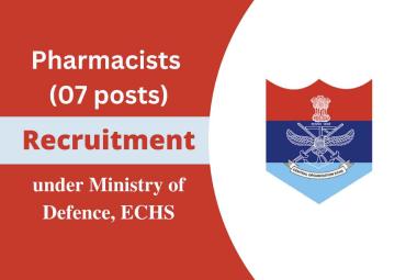 Job for Pharmacists under Ministry of Defence