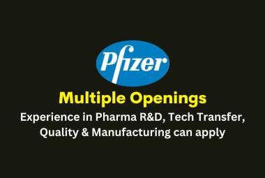 Multiple Openings at Pfizer
