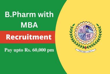 Opportunity for B.Pharm with MBA at SVNIT