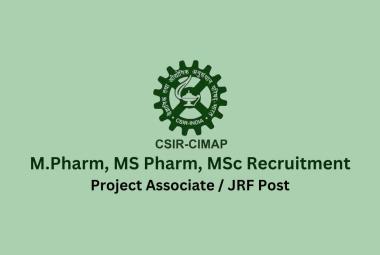 CIMAP M.Pharm, MS Pharm, MSc Recruitment