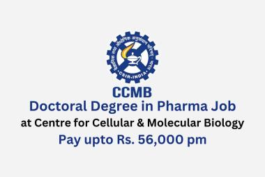 CCMB Doctoral Degree in Pharma Job