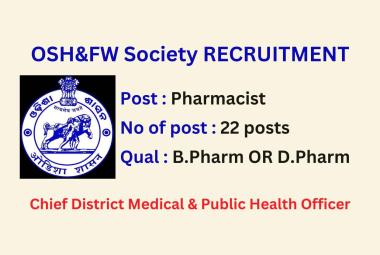 Recruitment for Pharmacists under OSHFW Society