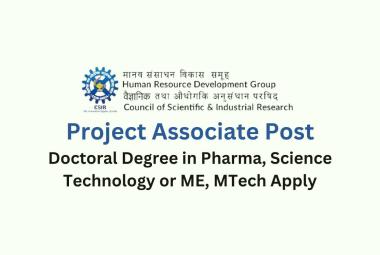 Vacancy for Project Associate at CSIR HRDC