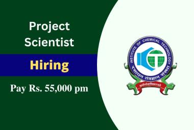 Vacancy for Project Scientist at Institute of Chemical Technology