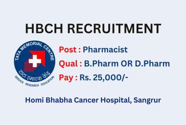 Walk in for Pharmacist in Homi Bhabha Cancer Hospital