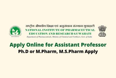 Apply Online for Assistant Professor at NIPER