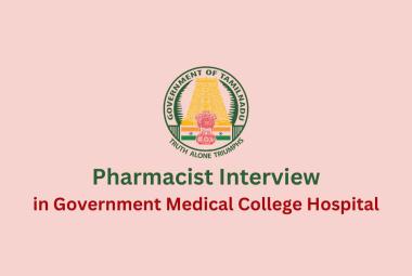 Job for Pharmacist in Government Medical College Hospital