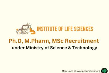 Ph.D, M.Pharm, MSc Recruitment at Institute of Life Sciences