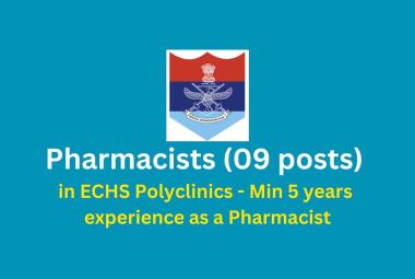 Recruitment for Pharmacists in ECHS Polyclinics