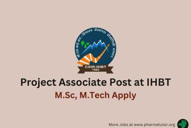 Applications invited for Post of Project Associate at IHBT