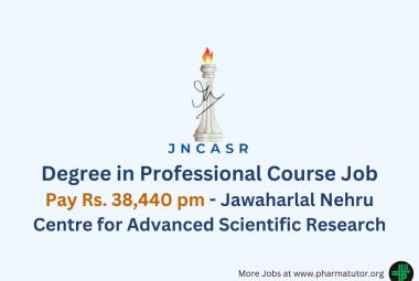 Job for Degree in Professional Course at JNCASR