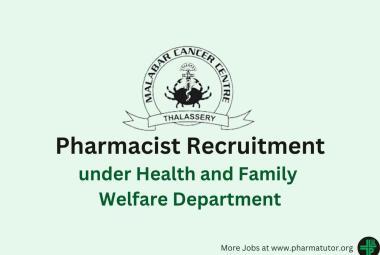 Job for Pharmacist at MCC autonomous institution under Health and Family Welfare Department