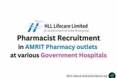 Job for Pharmacist in AMRIT Pharmacy outlets at various Government Hospitals