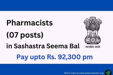 Join as Pharmacists in Sashastra Seema Bal, Ministry of Home Affairs