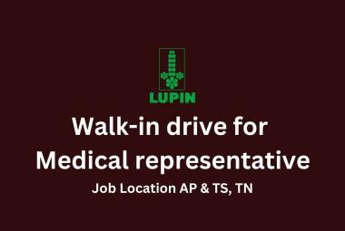 Walkin drive for medical representative in Lupin pharmaceuticals