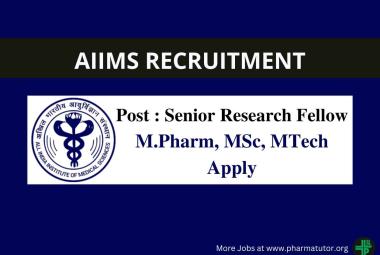 Advertisement for SRF at All-India Institute of Medical Sciences