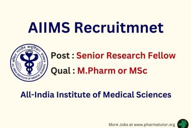 Career for M.Pharm or MSc in a CCRH funded project at AIIMS