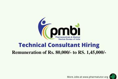 Hiring of Technical Consultant under Pharmaceuticals & Medical Devices Bureau of India