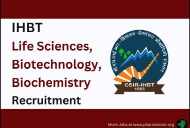 IHBT Life Sciences, Biotechnology, Biochemistry Recruitment
